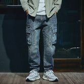 Men's Loose Straight Retro Fashion Brand Stretch Pants